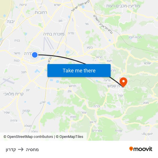 קדרון to מחסיה map