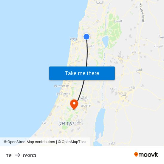 יעד to מחסיה map