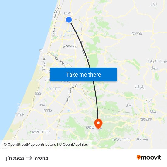 גבעת ח"ן to מחסיה map