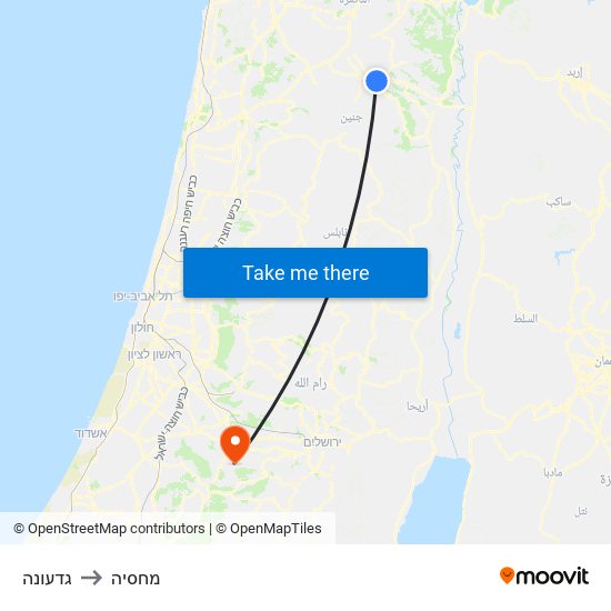 גדעונה to מחסיה map