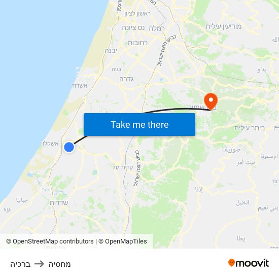 ברכיה to מחסיה map