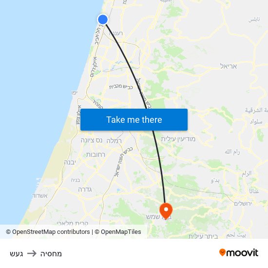 געש to מחסיה map