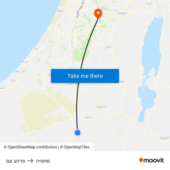 מרחב עם to מחסיה map