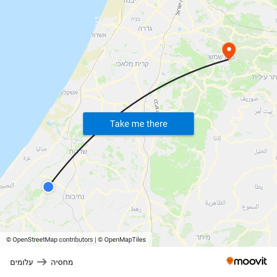 עלומים to מחסיה map