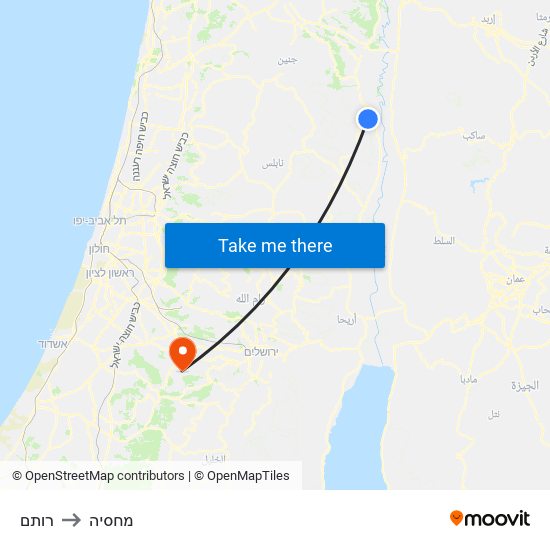 רותם to מחסיה map