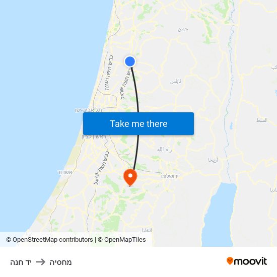 יד חנה to מחסיה map