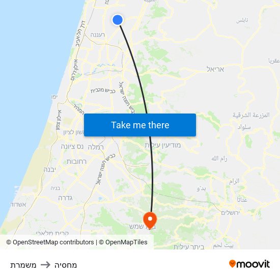 משמרת to מחסיה map