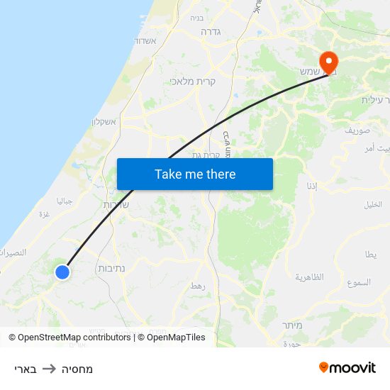 בארי to מחסיה map