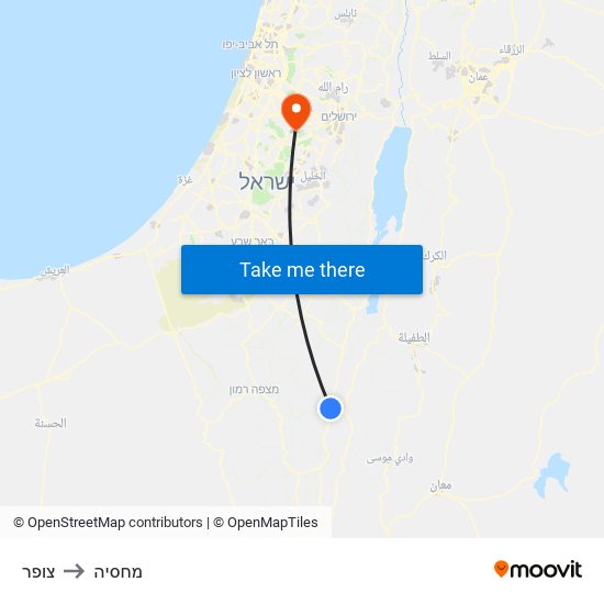 צופר to מחסיה map