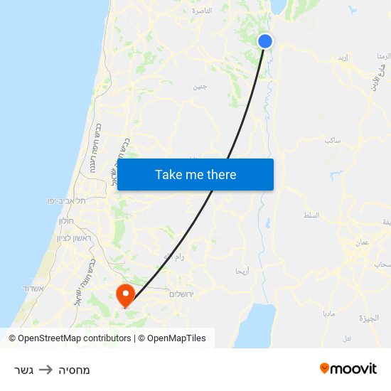 גשר to מחסיה map