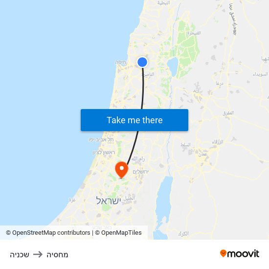 שכניה to מחסיה map