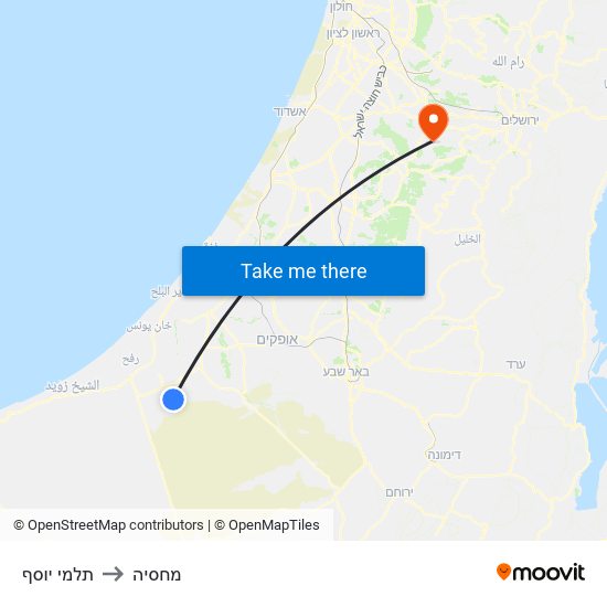 תלמי יוסף to מחסיה map