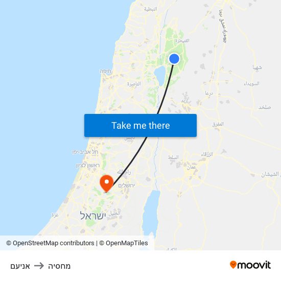 אניעם to מחסיה map