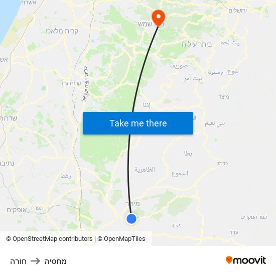 חורה to מחסיה map