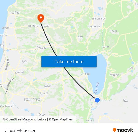 מסדה to אבירים map