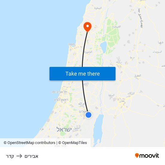 קדר to אבירים map