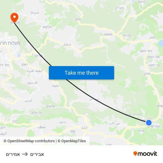 אמירים to אבירים map