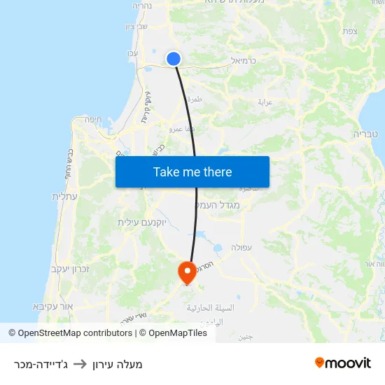ג'דיידה-מכר to מעלה עירון map
