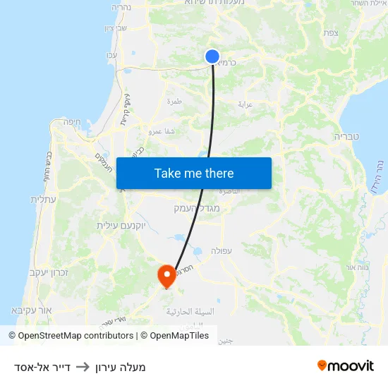 דייר אל-אסד to מעלה עירון map