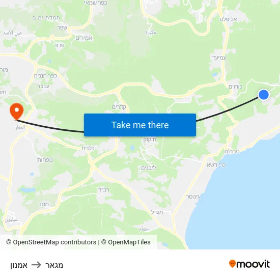 אמנון to מגאר map