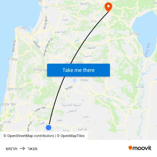 חרמש to מגאר map