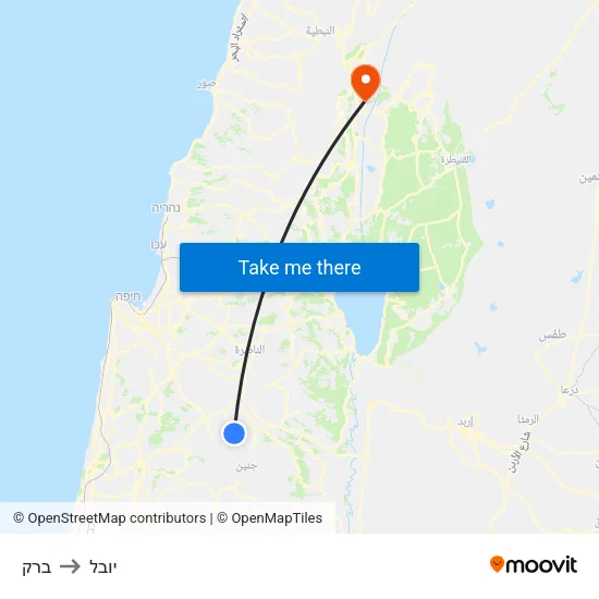 ברק to יובל map