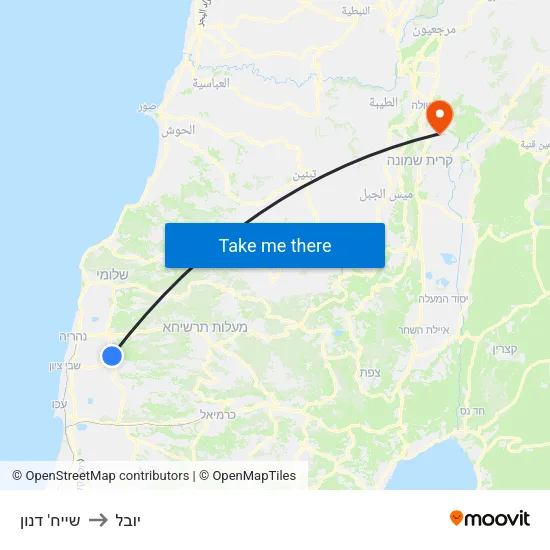 שייח' דנון to יובל map