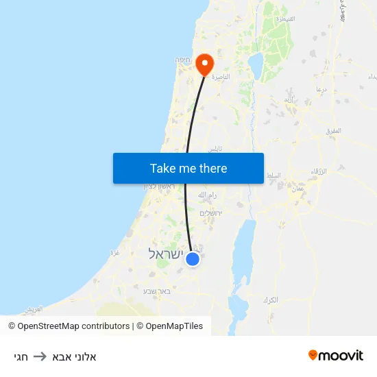 חגי to אלוני אבא map