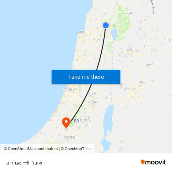 אמירים to שובל map