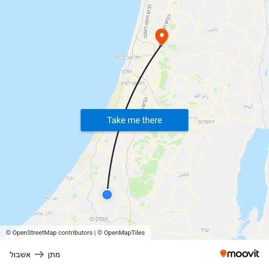 אשבול to מתן map