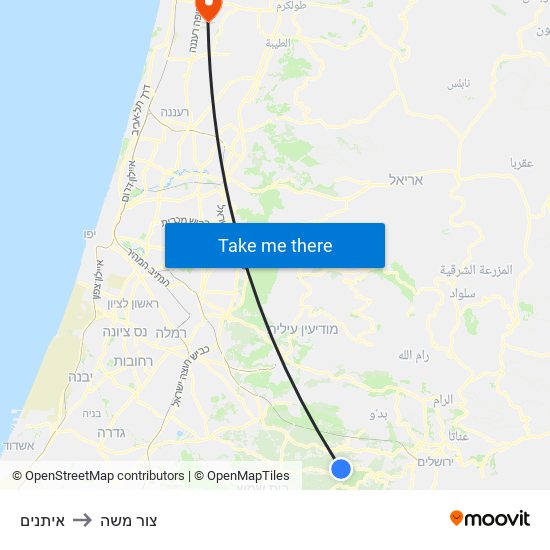 איתנים to צור משה map