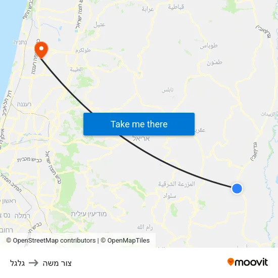 גלגל to צור משה map