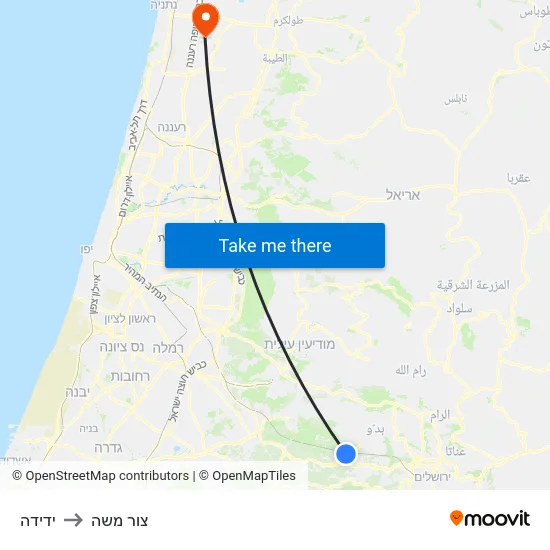 ידידה to צור משה map