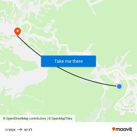 אמציה to לכיש map