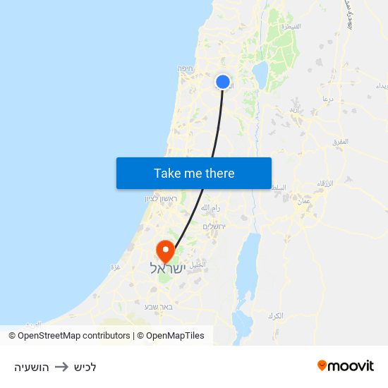 הושעיה to לכיש map