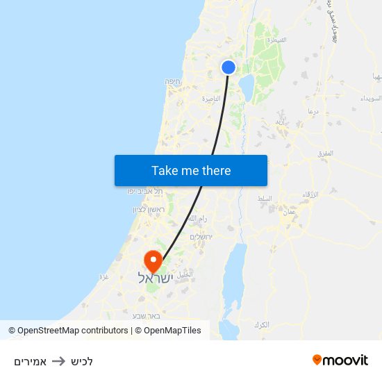 אמירים to לכיש map