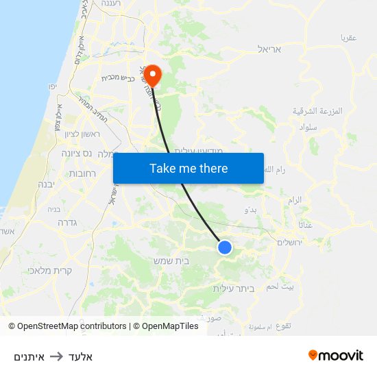 איתנים to אלעד map