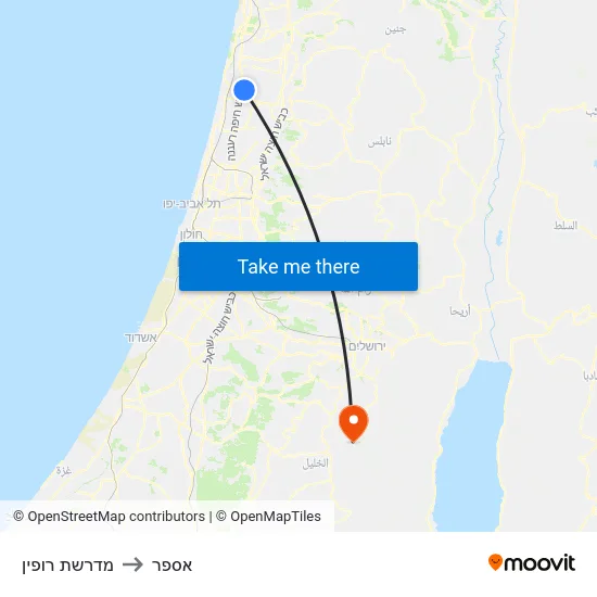 מדרשת רופין to אספר map
