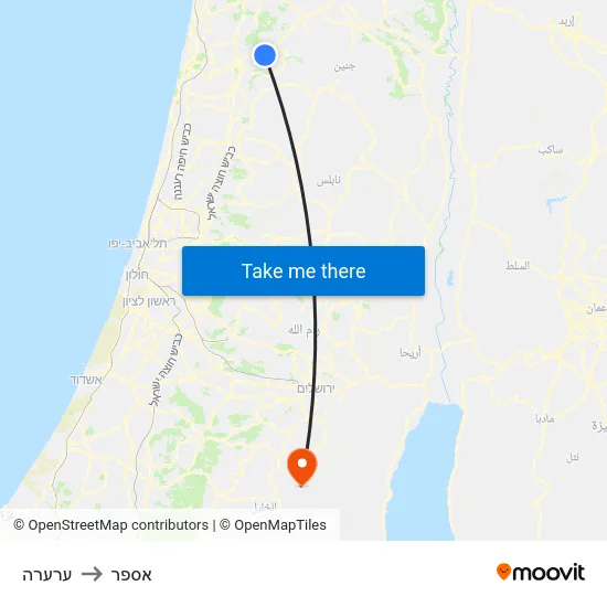 ערערה to אספר map