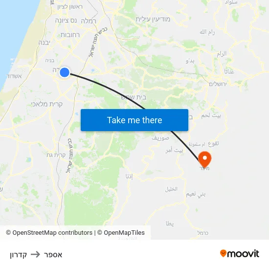קדרון to אספר map