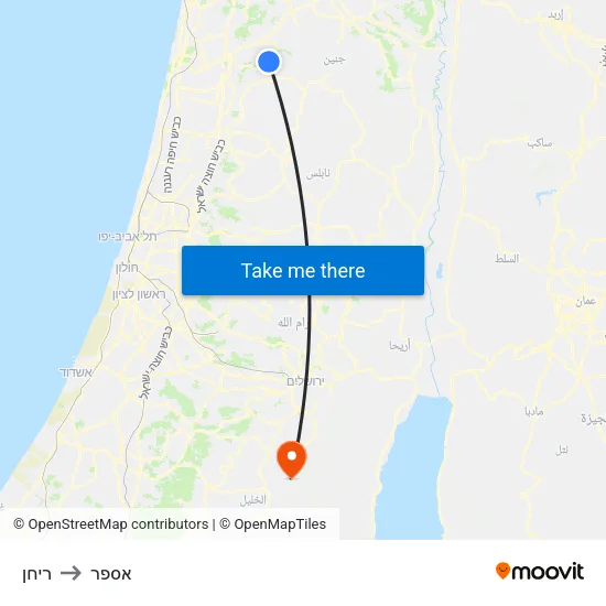 ריחן to אספר map