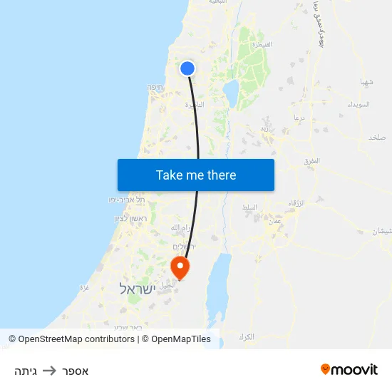 גיתה to אספר map