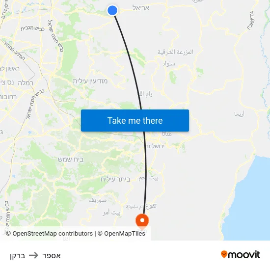 ברקן to אספר map