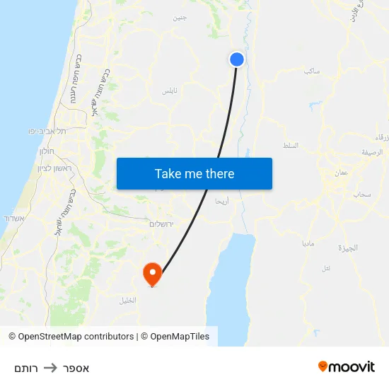 רותם to אספר map