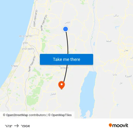 יצהר to אספר map
