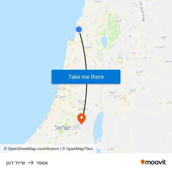 שייח' דנון to אספר map