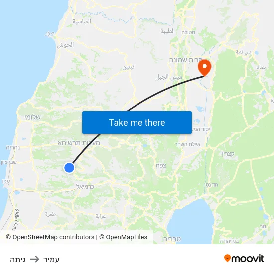גיתה to עמיר map
