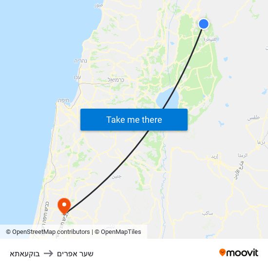 בוקעאתא to שער אפרים map