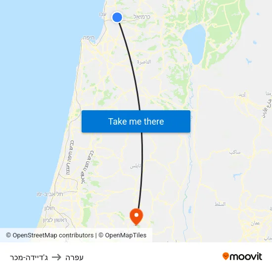 ג'דיידה-מכר to עפרה map