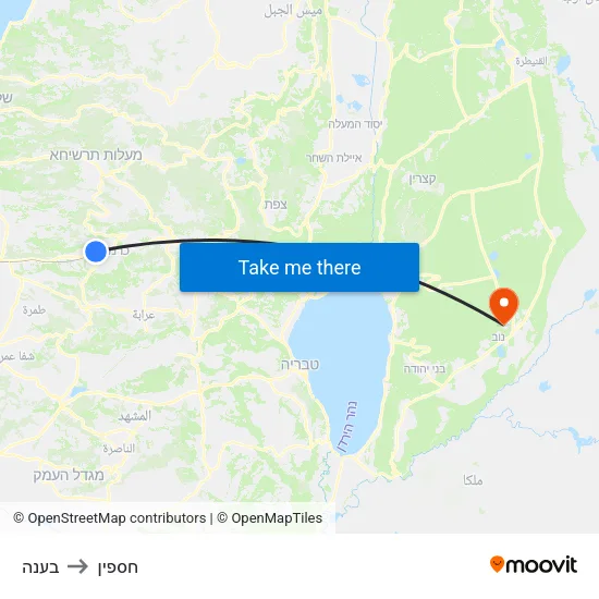 בענה to חספין map